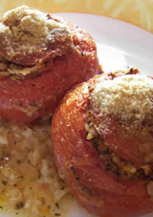 A picture of Stuffed tomatoes.