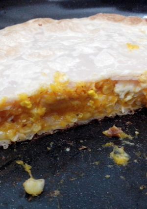 Una foto de Tarta de anco, choclo, jamón, queso y cebolla