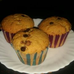 A picture of Banana Chocolate chip Cup Cakes.