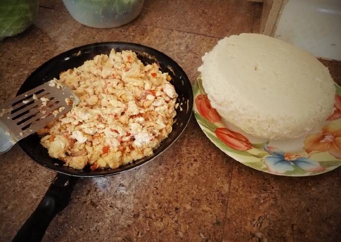Steps to Make Eric Ripert Ugali with Eggs
