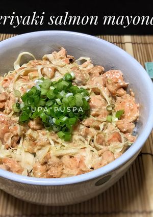 Foto resep Niiyama donburi teriyaki salmonmayo