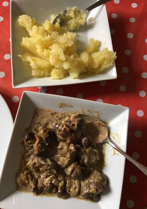 Une photo de Rognon de veau et sa purée de pommes de terre