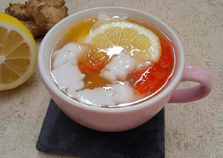 Cara menyajikan Wedang Jahe Lemon Jelly  Anti Gagal