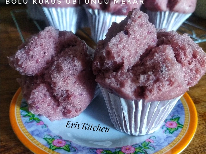 Langkah Gampang Membuat Resep Bolu Kukus Ubi Ungu Mekar yang Lezat Sekali Anti Ribet, Bisa Manjain Lidah