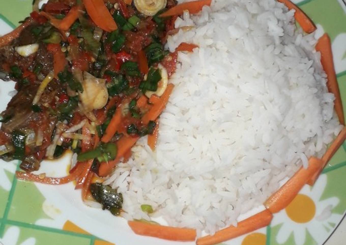White Rice and French sauce