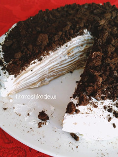 Foto resep Oreo Milo Crepes Cake