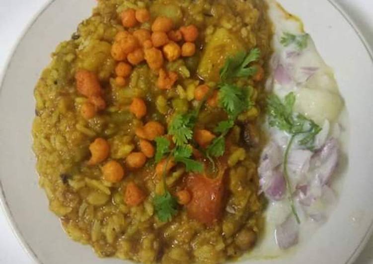 Recipe of Super Quick Homemade Toor Dhal Khichadi-Bisi Bele Bath-BBB