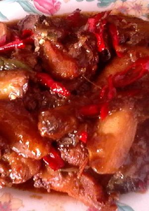 Foto resep Ayam Kentang Saos Tiram Asam Manis Pedas