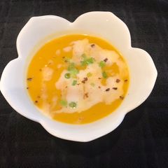 Thai butternut squash soup A picture of Thai butternut squash soup.