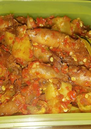 Foto resep Sambalado cumi asin kentang