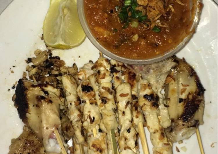 Sate taichan with sambal huha