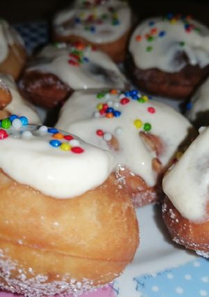 Una foto de Donas beignets sin huevo🥯