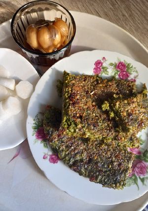 عکسی از دستور کوکو سبزی رژیمی
