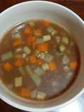 Sopa de lentejas light, con verdura