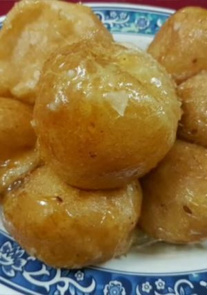 Hình của món Bánh tròn ngâm đường.