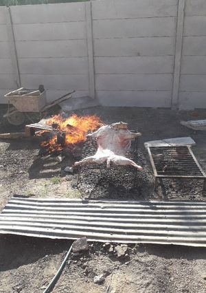 Una foto de Cordero a la parrilla cocción lenta