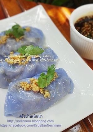 รูปของ ปากหม้ออัญชันไส้เต้าหู้หมูสับ