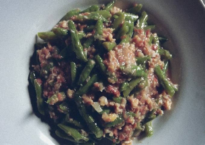 Bagaimana cara memasak Tumis buncis telur kornet  sedap