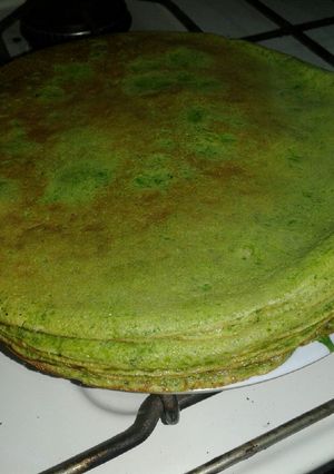 Una foto de Panqueques de Espinaca