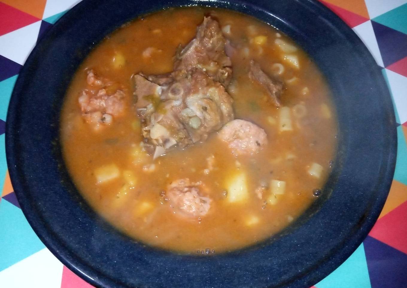 Guisado de fideo cortadito con chorizo 🇺🇾