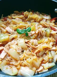 Sonkàs lecsó 🫑🌶🍅🥩🍞 recept fotója