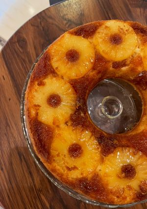 صورة لوصفة كيكة الأناناس 🧁🍍