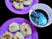 Una foto de dumplings de carne