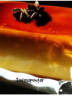 Una foto de Flan de baileys