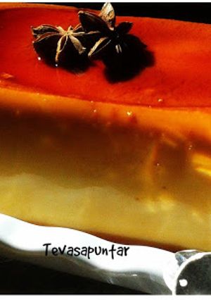 Una foto de Flan de baileys