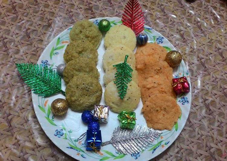 Simple Way to Prepare Homemade Tri colour Idli