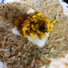 A picture of Proso millet Palak Roti.