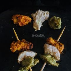 A picture of Tricolor Chicken Shashlik.