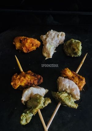 A picture of Tricolor Chicken Shashlik.
