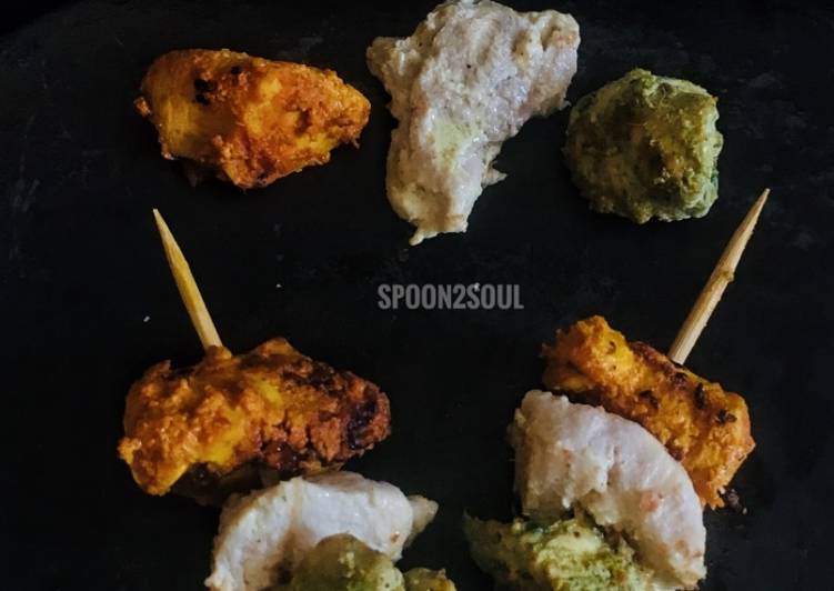 Simple Way to Cook Tasty Tricolor Chicken Shashlik