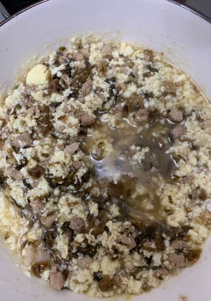 福菜絞肉蒸蛋 的食譜成品照片