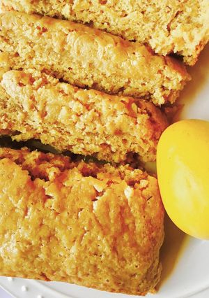 A picture of Eggless Mango Cake.