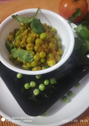 A picture of Masala peas dry ghughri.
