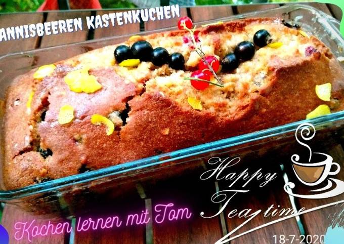 Kasten-Kuchen JOHANNISBEEREN-KROKANT, einfachste Zubereitung, super lecker