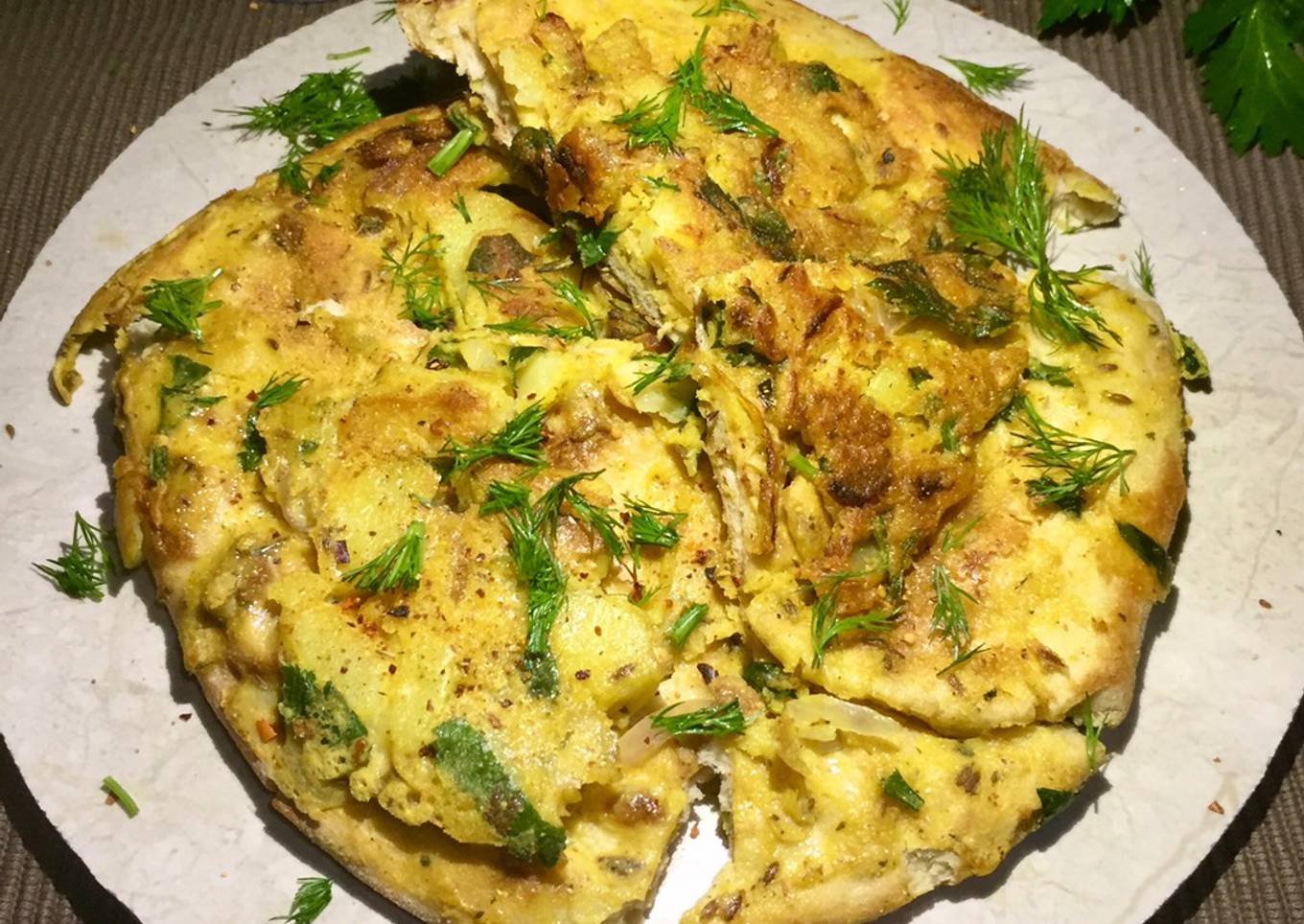 Instant aloo besan naan