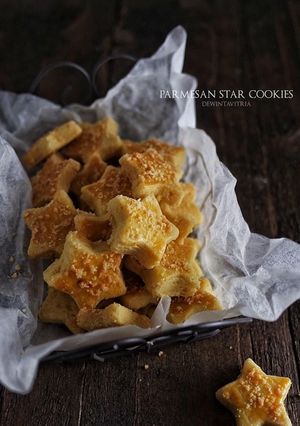 Foto resep Parmesan Star Cookies