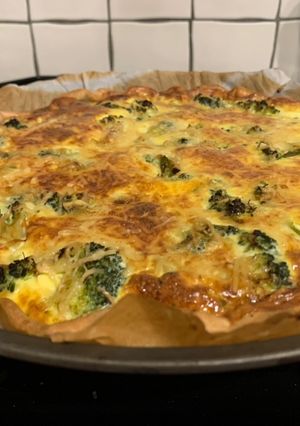 Une photo de Tarte brocolis et fromage de brebis