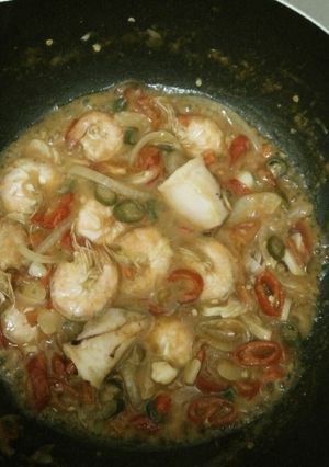 Foto resep Udang pedas manis