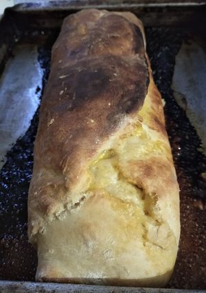 Una foto de Rollo de manzana
