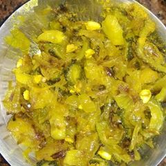 A picture of Potato and gourd  stir fry.