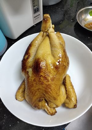 A picture of Chicken Cooked in Pineapple Juice.