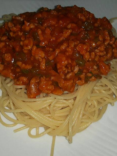 Una foto de Espaguettis con carne picada