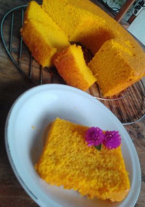 Foto resep Chifon labu kuning 6sdm tepung beras 5sdm gula pasir (gluten free) #maree