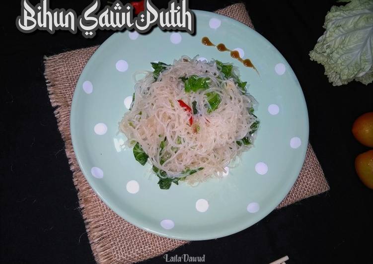 Cara memasak Bihun Goreng Sawi Putih yang sempurna