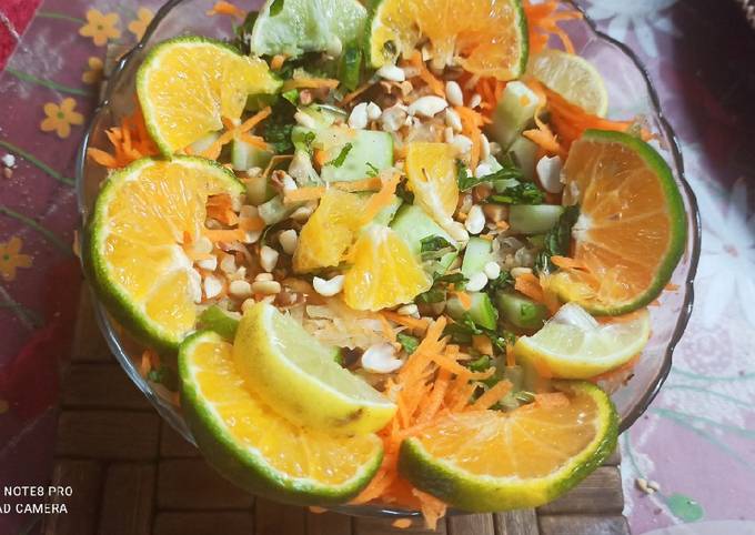 How to Prepare Speedy No Cook Recipe Raw papaya sweet and sour salad