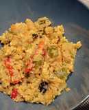 Cuscús de coliflor al curry con verduras